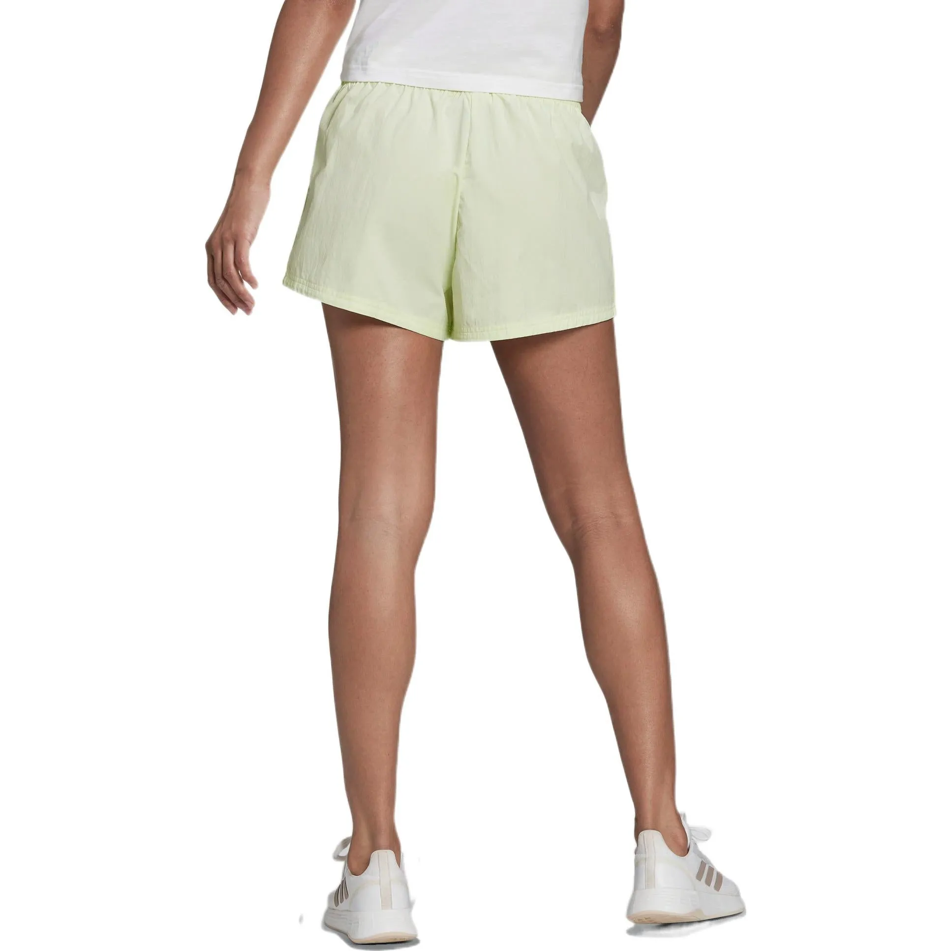 (WMNS) adidas Essentials 3-Stripes Woven Shorts Asia Sizing 'Green' HE9346 sold by KicksCrew product image thumbnail 3