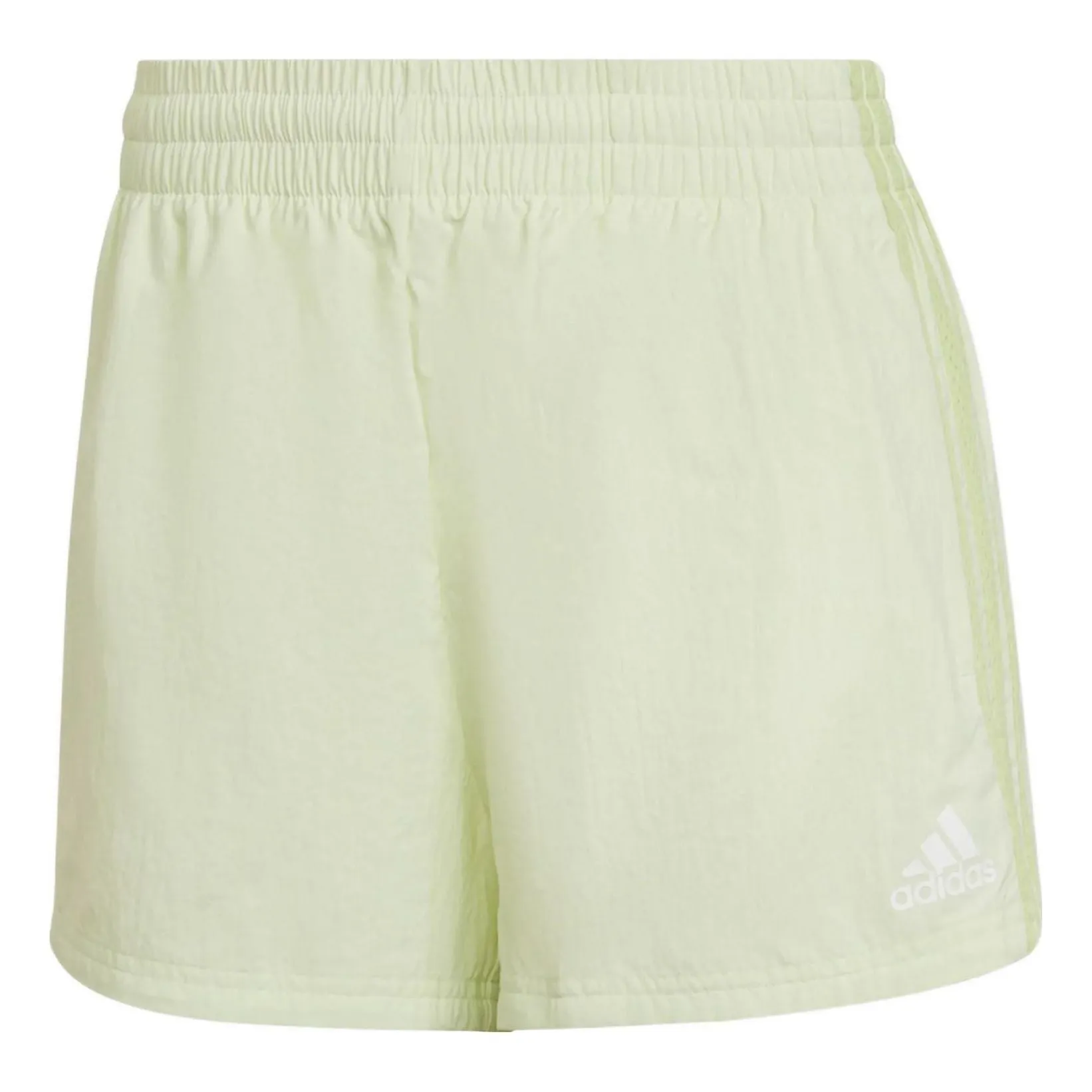 (WMNS) adidas Essentials 3-Stripes Woven Shorts Asia Sizing 'Green' HE9346 sold by KicksCrew
