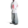 Balenciaga Music Archive Series Connected Zip Up Medium Fit Hoodie 'Light Grey Red' 744457TQVA61561 sold by KicksCrew