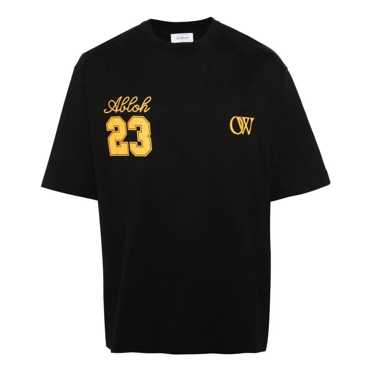 Off-White OW 23 Skate logo-print Cotton T-shirt 'Black' OMAA120S24JER0081022 sold by KicksCrew