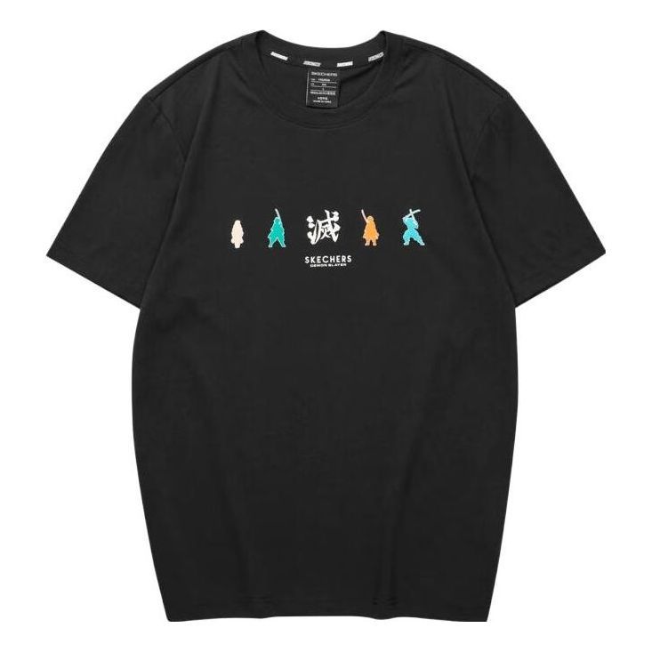 Skechers x Kimetsu No Yaiba Tee 'Black' L322U054-0018 sold by KicksCrew