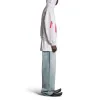 Balenciaga Music Archive Series Connected Zip Up Medium Fit Hoodie 'Light Grey Red' 744457TQVA61561 sold by KicksCrew