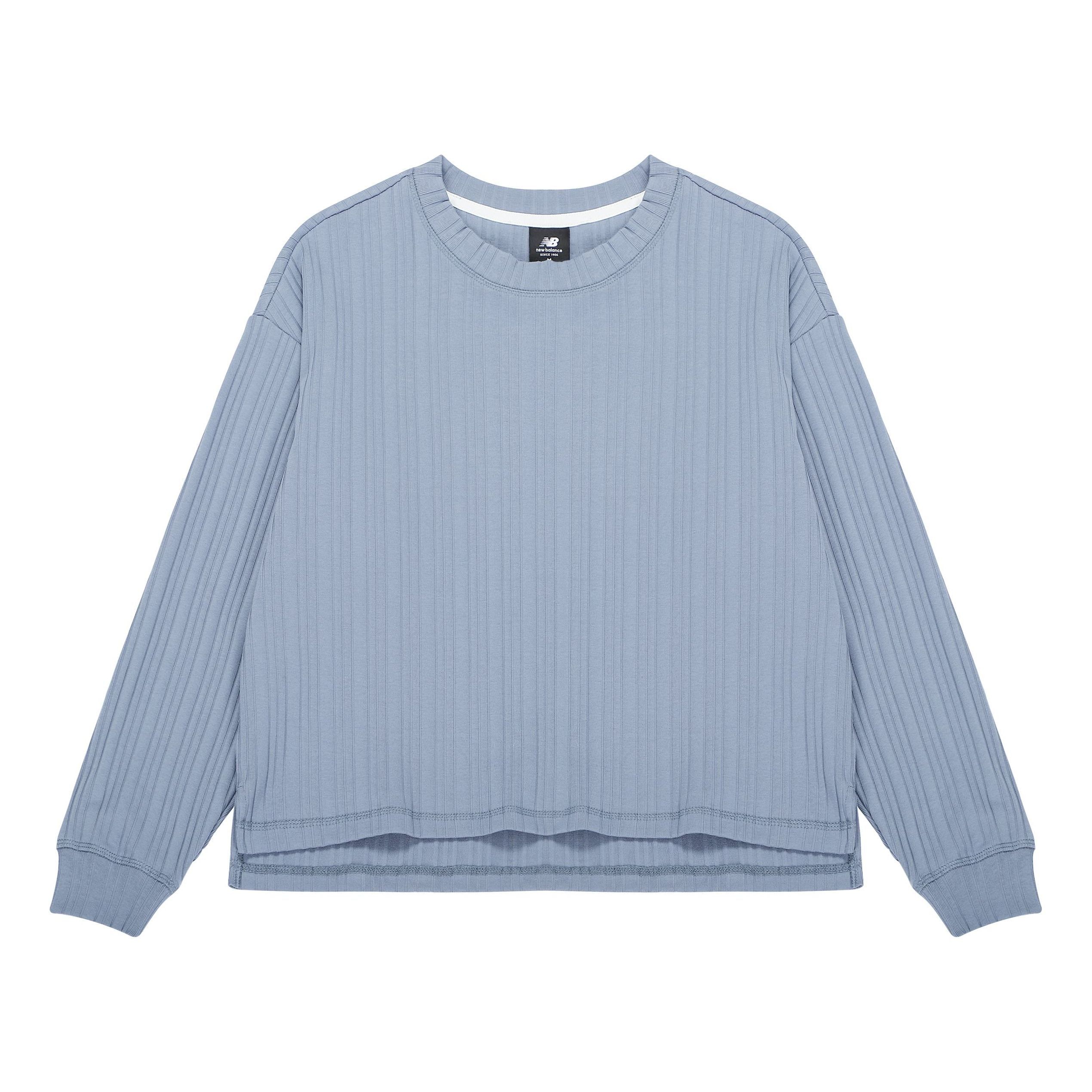 (WMNS) New Balance Casual Rib-Knit Top 'Blue' AWT23319-AGY sold by KicksCrew