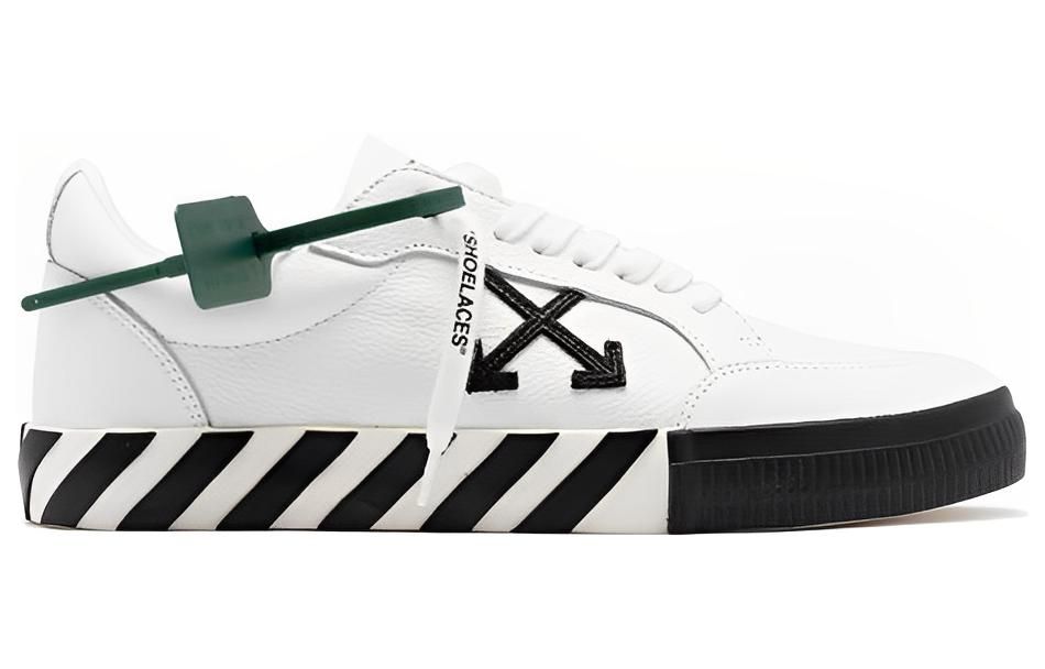 Off-White Vulc Low Leather Sneaker 'White Black' OMIA085C99LEA0010110 sold by KicksCrew product image thumbnail 2