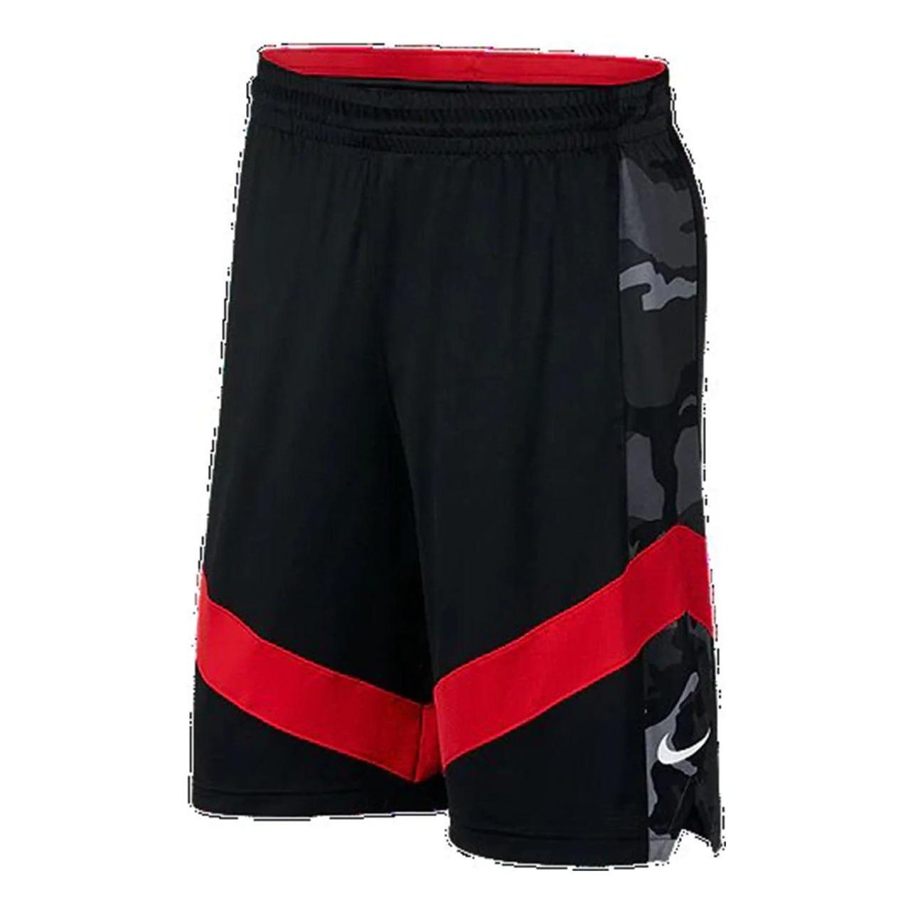 Nike Courtlines Pinted Basketball Shorts 'Black Red' AJ3906-010 sold by KicksCrew
