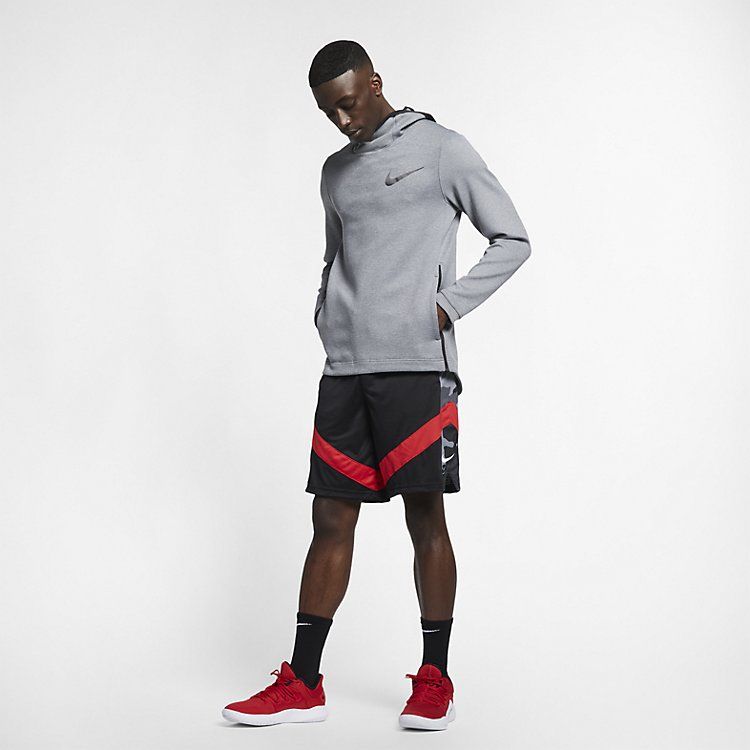 Nike Courtlines Pinted Basketball Shorts 'Black Red' AJ3906-010 sold by KicksCrew product image thumbnail 5