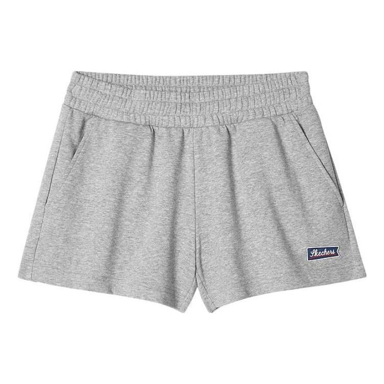 (WMNS) Skechers Logo Printed Short 'Grey Green' L122W108-004F sold by KicksCrew