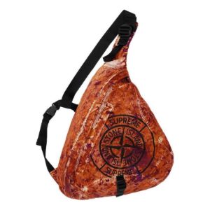 Supreme x Stone Island Printed Camo Nylon Shoulder Bag 'Orange Black' SUP-FW20-293 sold by KicksCrew