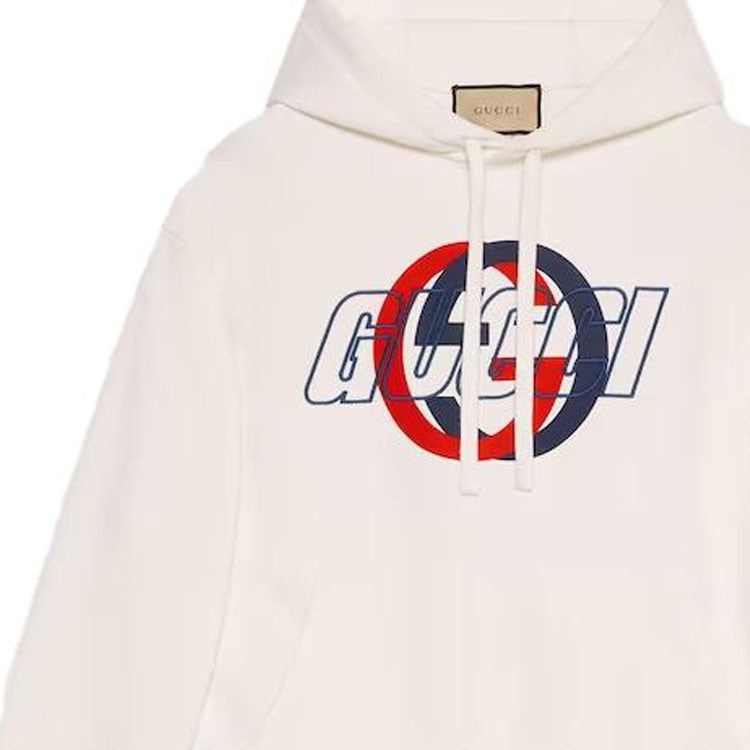 GUCCI｜HOOD/ZIP-UP (770839 XJGA2 9314) Gucci Cotton Jersey Hooded Sweatshirt 'Off White' 770839