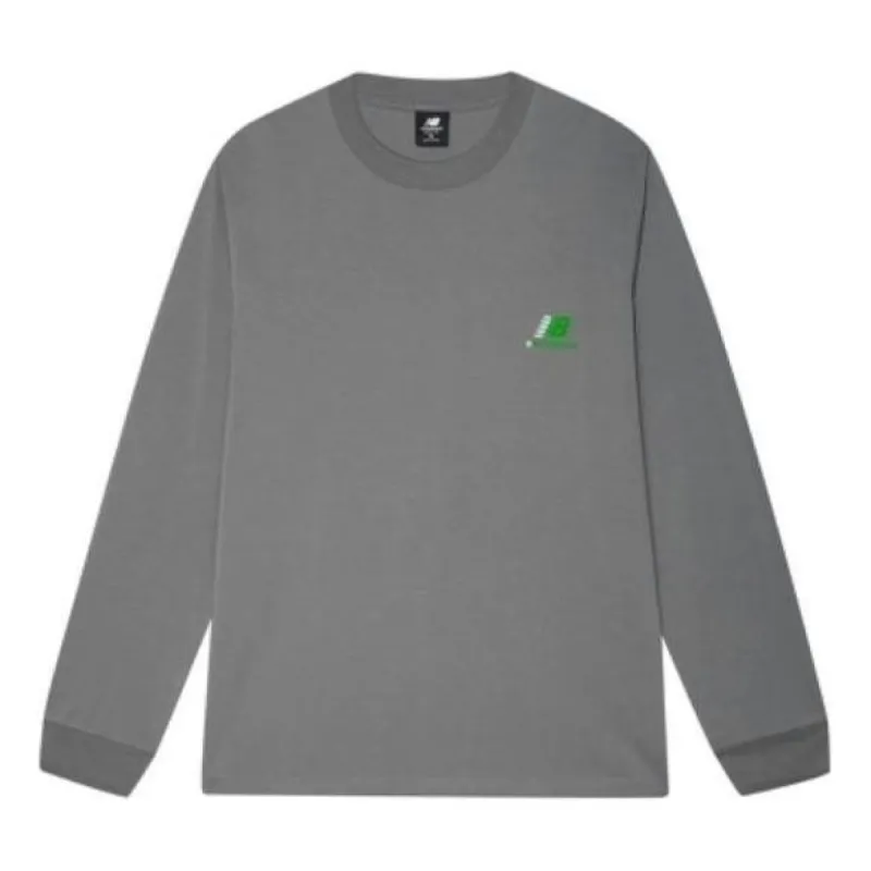 New Balance x Nice Rice Logo Long Sleeve Top 'Grey Green' AMT22381-SYA sold by KicksCrew