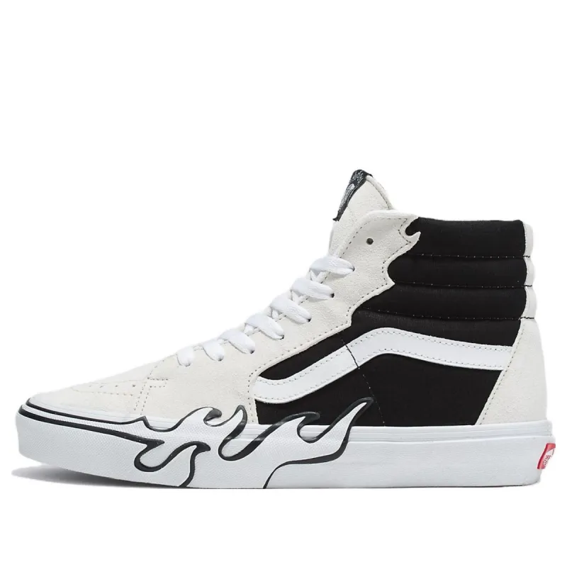 Vans SK8 Hi Flame Shoes 'White Black' VN0005UJUY6 sold by KicksCrew