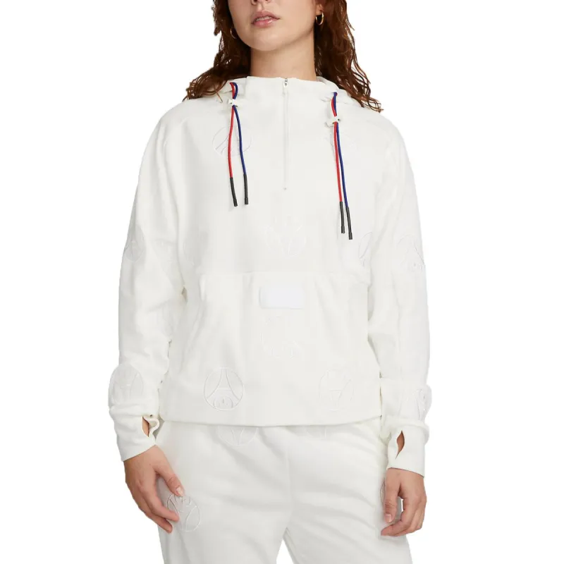 (WMNS) Nike x Paris Saint-Germain Dri-FIT 1/2 Zip Football Hoodie 'Sail White' DX5693-133 sold by KicksCrew