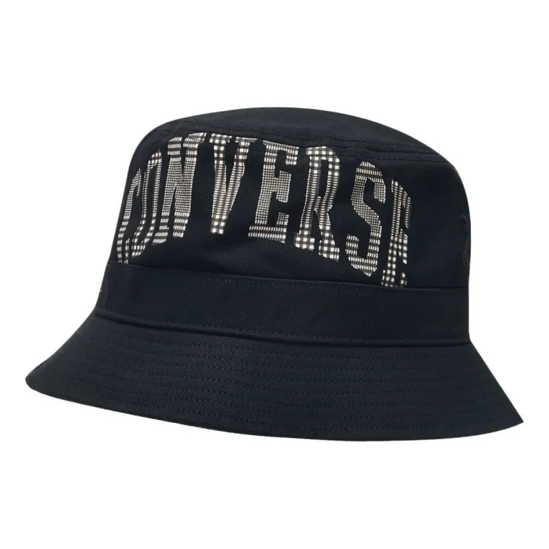 Converse Large Plaid Logo Bucket Hat 'Black' 10019855-A01 sold by KicksCrew