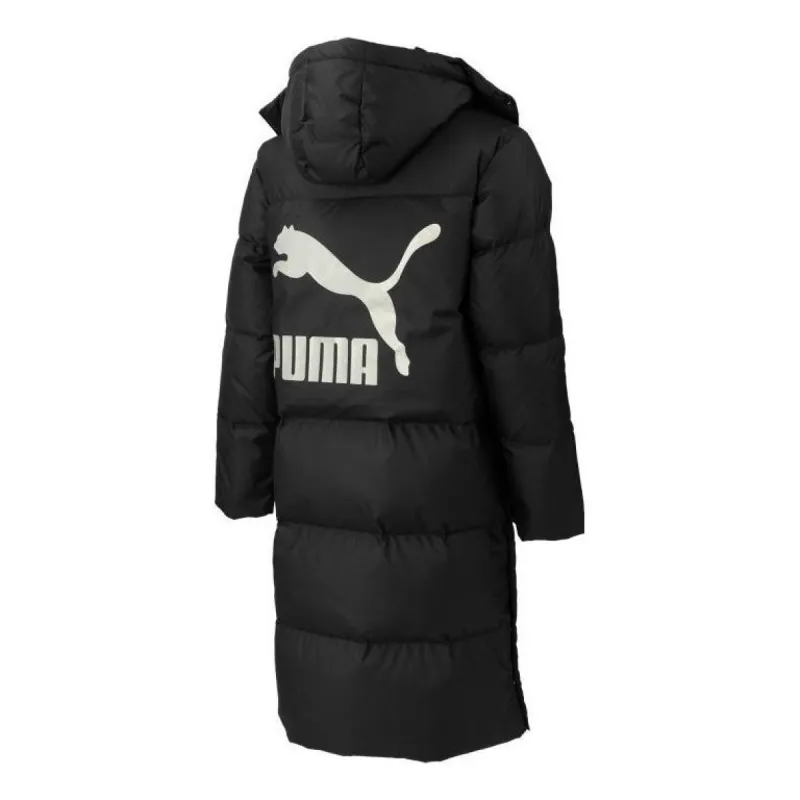 Puma Teamliga Long Down Coat 'Black' 539572-01 sold by KicksCrew