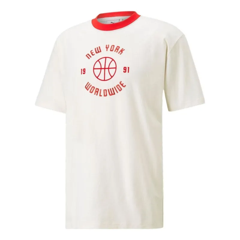 Puma x Rhuigi Graphic T-Shirt 'White Red' 539510-65 sold by KicksCrew