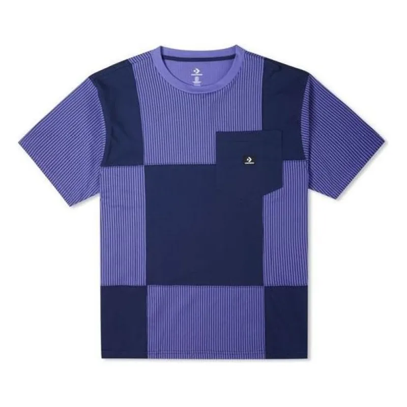 Converse Color Blocked Jersey Pocket T-Shirt 'Purple' 10023255-A01 sold by KicksCrew