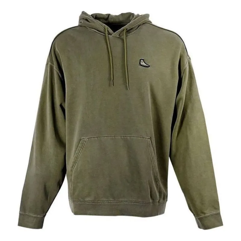 Converse Go-To Chuck Taylor Sneaker Patch Loose Fit Hoodie 'Olive Green' 10024025-A02 sold by KicksCrew