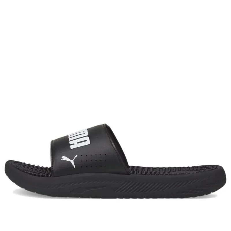 Puma Softride Slide Massage Slides 'Black White' 383062-01 sold by KicksCrew