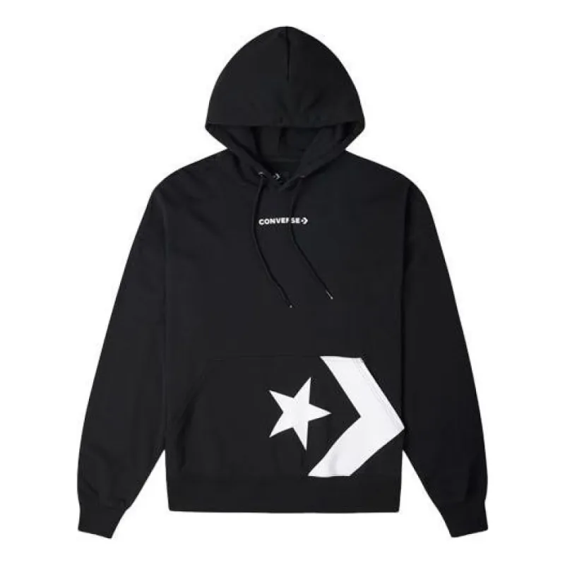 (WMNS) Converse Star Chevron Pocket Hoodie 'Black' 10023083-A01 sold by KicksCrew