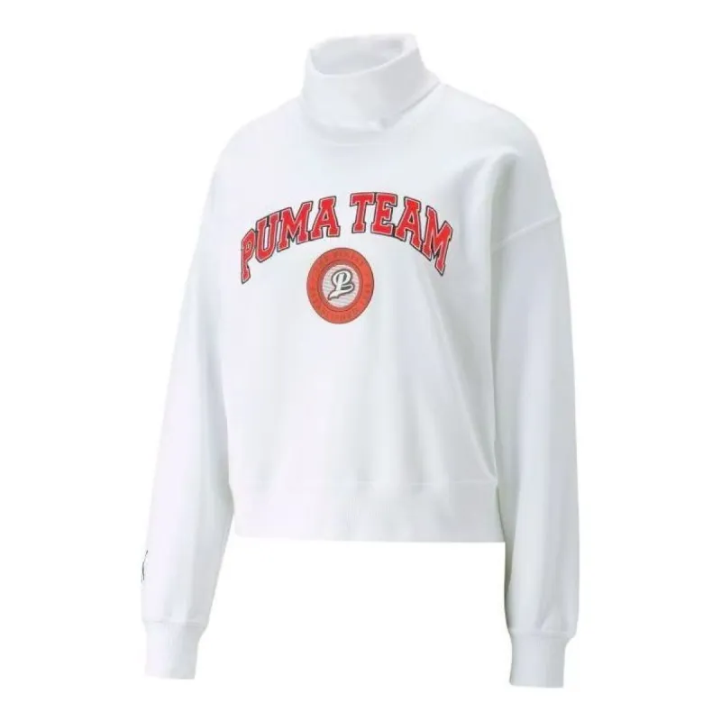 (WMNS) Puma Team Sweatshirt 'White' 539271-02 sold by KicksCrew
