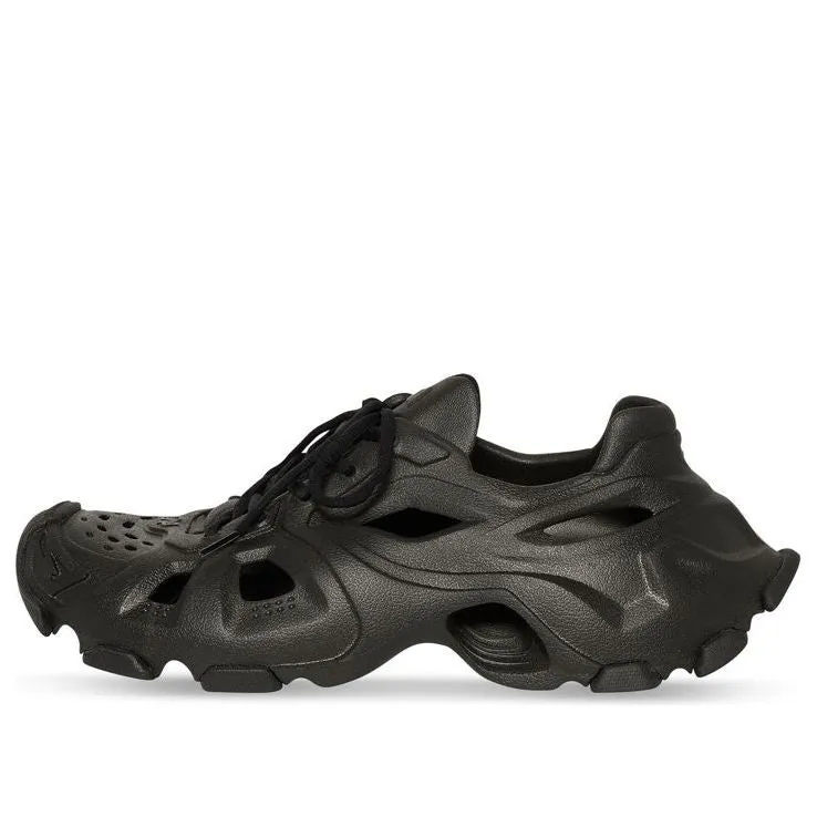 Balenciaga HD Lace Up Cut Out Sneakers 'Black' 702421W3CES1000 sold by KicksCrew