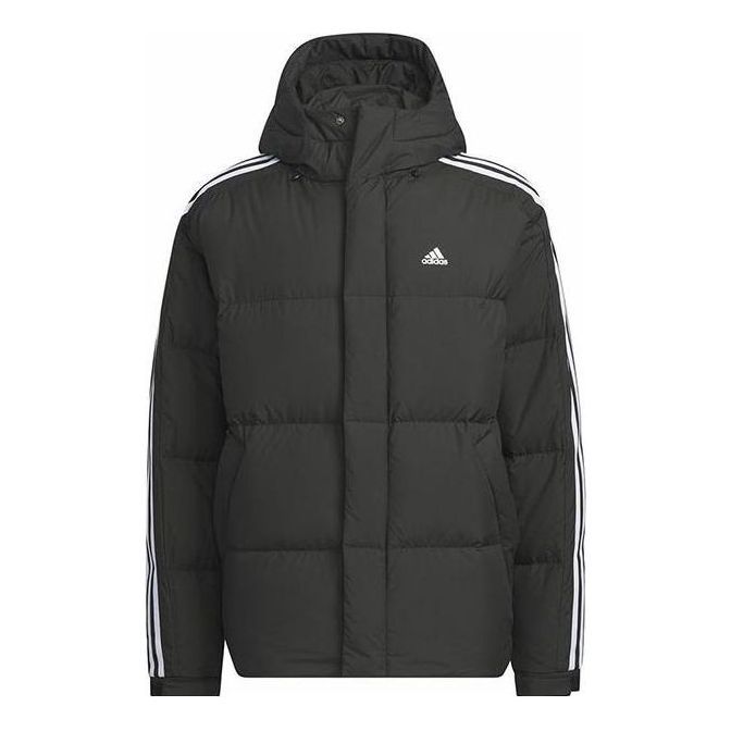 Adidas Three Stripes Puffer Down Jackets 'Black' IT8732 sold by KicksCrew