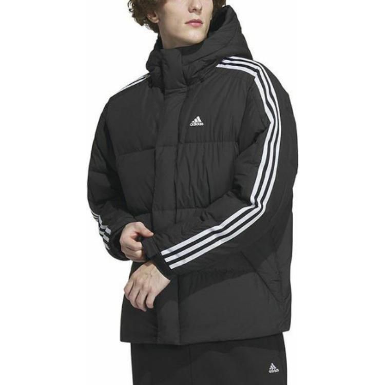 Adidas Three Stripes Puffer Down Jackets 'Black' IT8732 sold by KicksCrew product image thumbnail 2