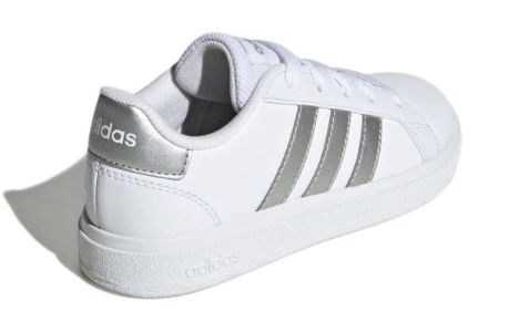 (GS) Adidas Grand Court 2.0 Lifestyle Tennis Shoes 'White Matte Silver' GW6506 sold by KicksCrew