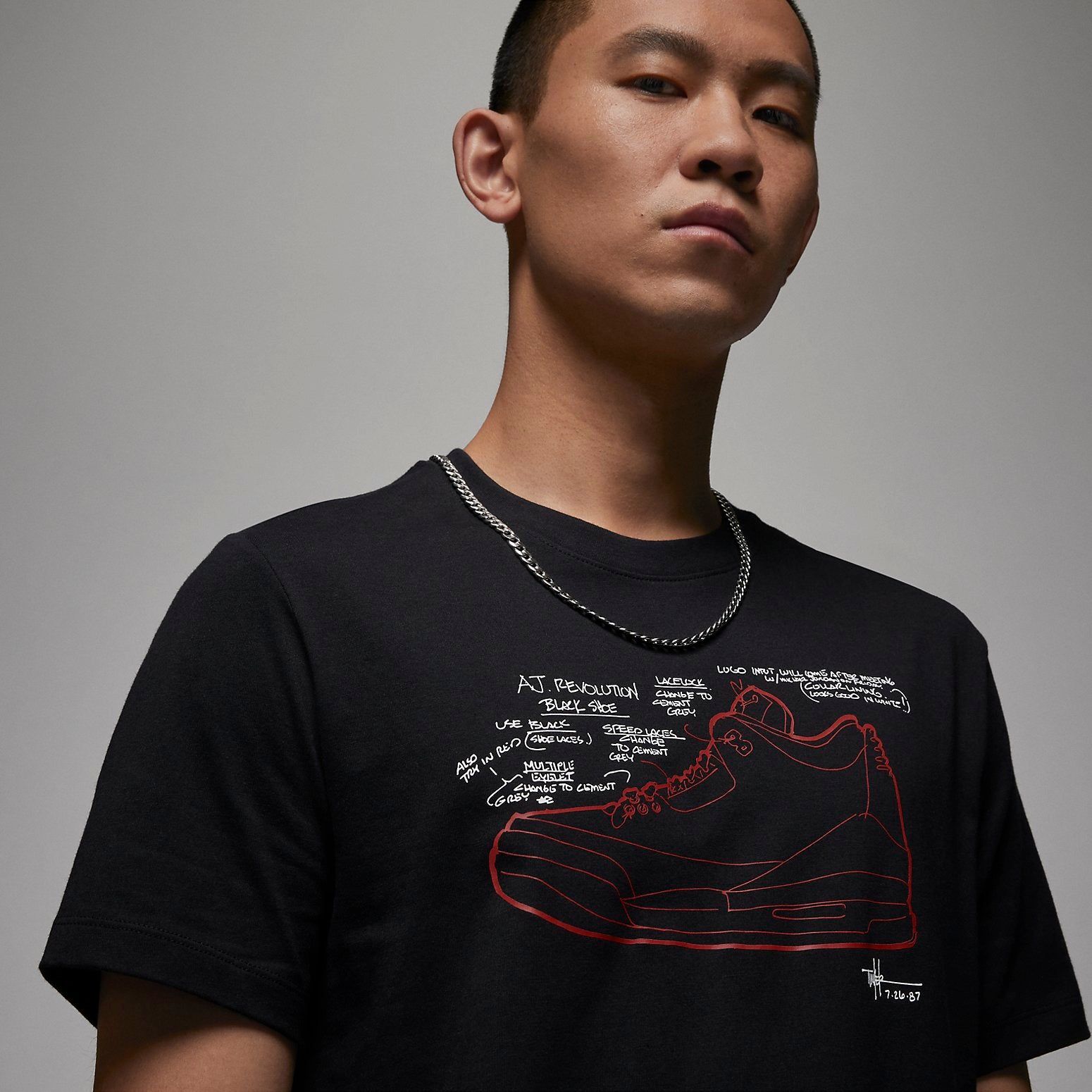 Air Jordan Sneaker T-Shirt 'Black' FN3715-010 sold by KicksCrew product image thumbnail 2