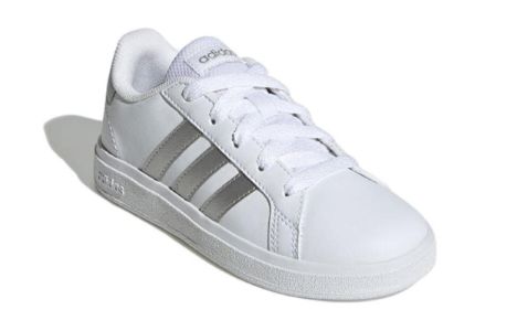 (GS) Adidas Grand Court 2.0 Lifestyle Tennis Shoes 'White Matte Silver' GW6506 sold by KicksCrew