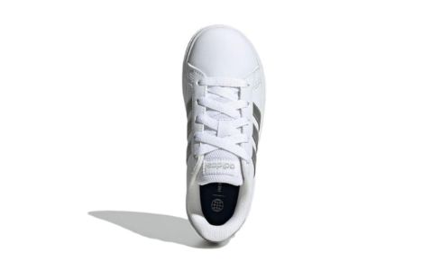 (GS) Adidas Grand Court 2.0 Lifestyle Tennis Shoes 'White Matte Silver' GW6506 sold by KicksCrew