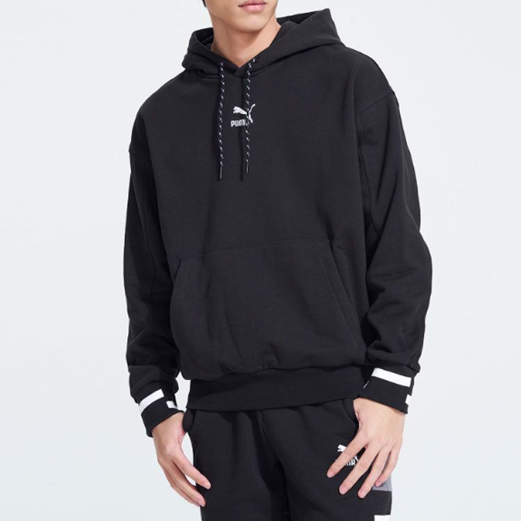 Puma Logo Classics Hoodie 'Black' 533204-01 sold by KicksCrew product image thumbnail 5