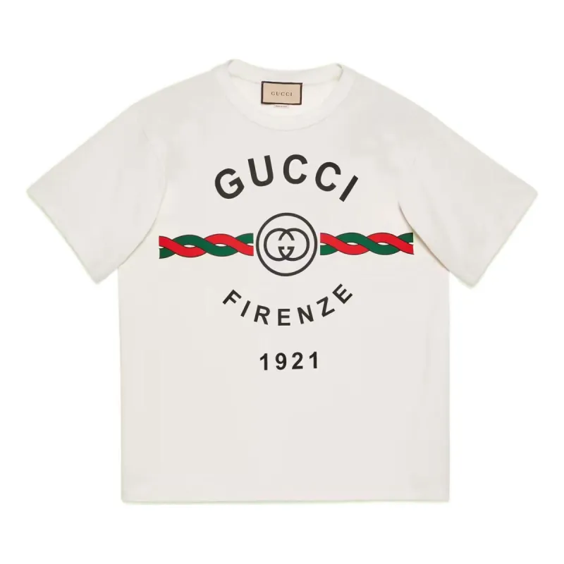 GUCCI Firenze Print Tee 'White' 616036-XJD7T-9095 sold by KicksCrew