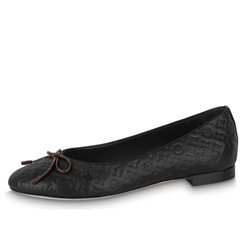 (WMNS) LOUIS VUITTON LV Nina Flat Ballerina Shoes 'Black Monogram' 1ABHB3 sold by KicksCrew