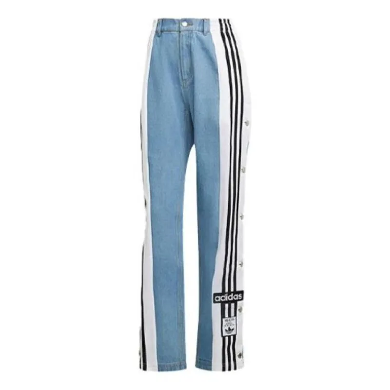(WMNS) adidas Denim Adibreak Pants 'Blue White' H59020 sold by KicksCrew