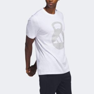adidas AEROREADY Training Logo Graphic Short Sleeve T-shirt 'White' H44740 sold by KicksCrew