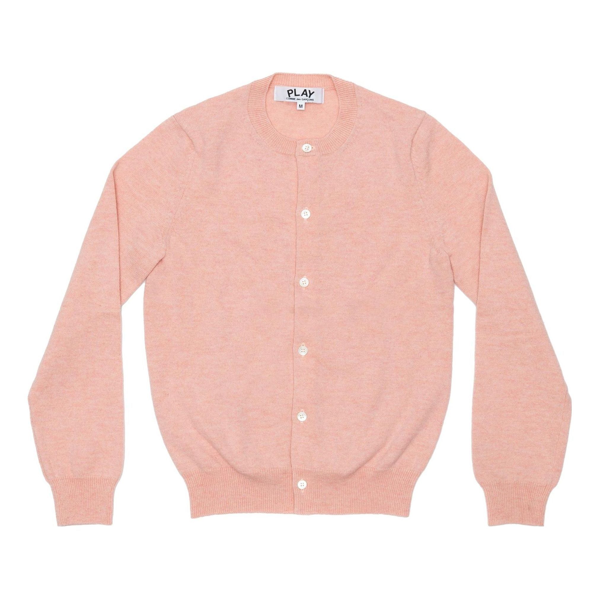 (WMNS) COMME des GARCONS PLAY Cardigan Pastel Series Sleeve Heart 'Pink' AZ-N091-051-5 sold by KicksCrew