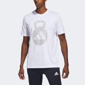 adidas AEROREADY Training Logo Graphic Short Sleeve T-shirt 'White' H44740 sold by KicksCrew