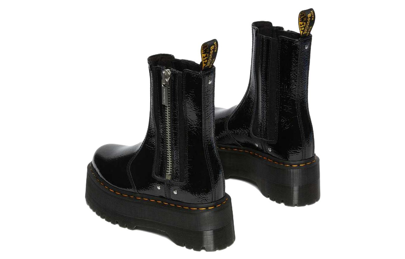 Dr. Martens 2976 Max Distressed Patent Chelsea Platform Boots 'Black' 27796001 sold by KicksCrew product image thumbnail 5