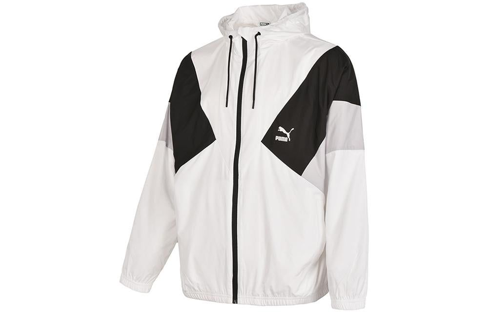 Puma Colorblock Logo Hoodied Jacket 'White' 538603-02 sold by KicksCrew product image thumbnail 3
