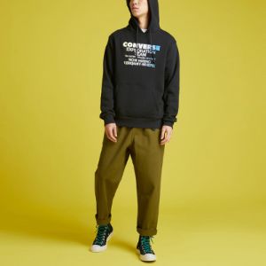Converse Woven Straight-Leg Tapered Casual Pants 'Dark Moss Green' 10021101-A04 sold by KicksCrew