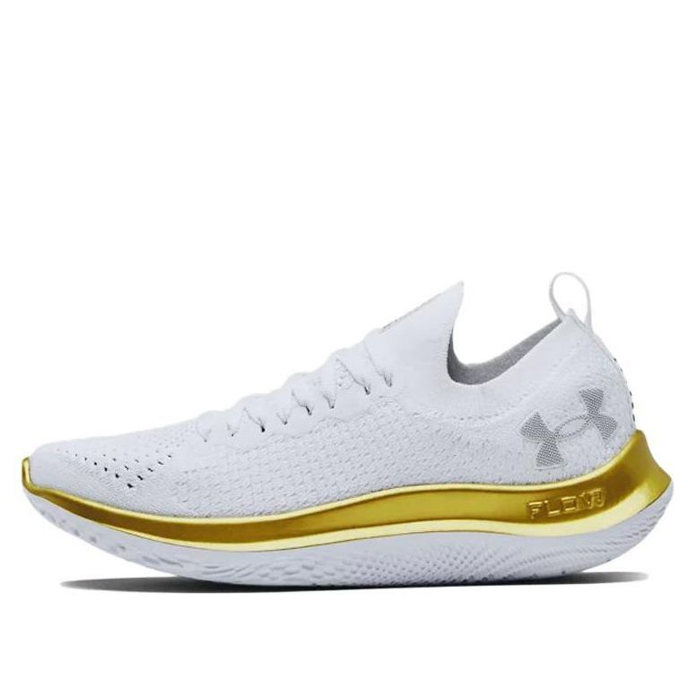 (WMNS) Under Armour Flow Velociti SE Metallic 'White Metallic Gold' 3025256-100 sold by KicksCrew