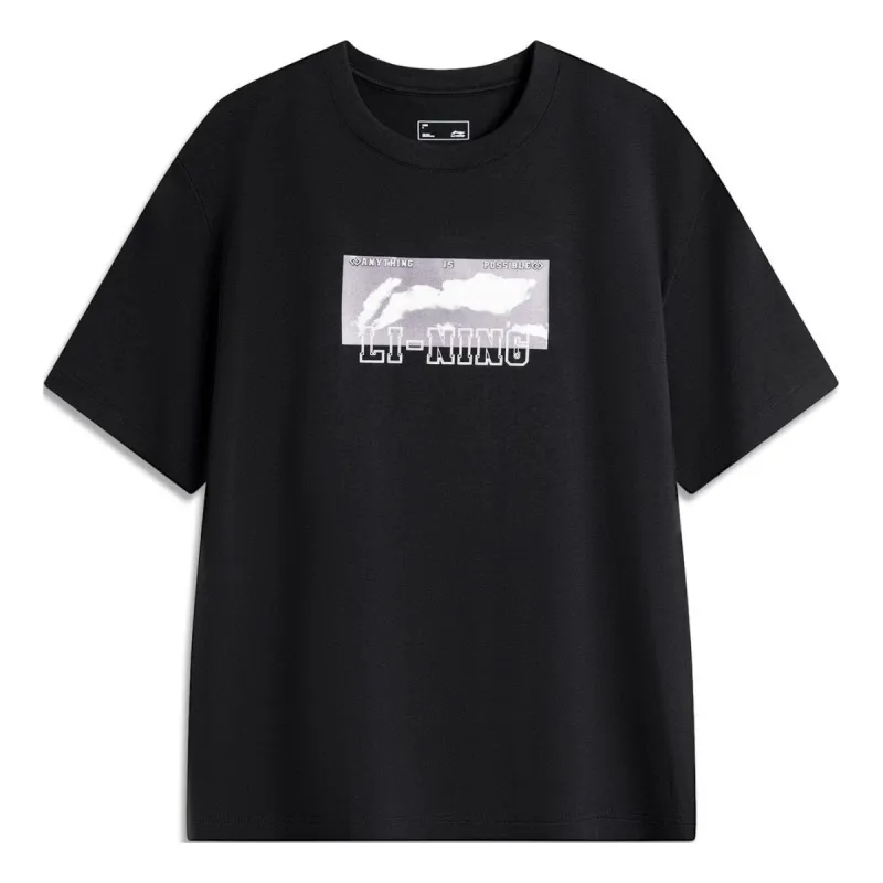Li-Ning Anything Is Possible Graphic T-shirt 'Black' AHSU555-3 sold by KicksCrew