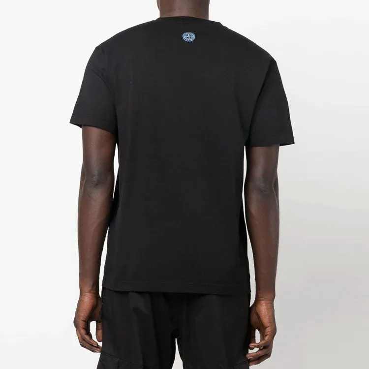 STONE ISLAND Blurred Logo T-shirt 'Black' 77152NS87-V0029 sold by KicksCrew product image thumbnail 2
