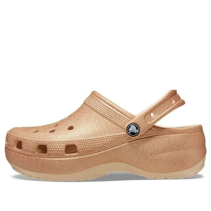 (WMNS) Crocs Classic Glitter Clogs 'Orange' 207241-2DS sold by KicksCrew