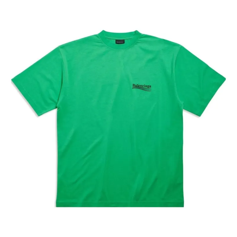 Balenciaga Political Campaign T-Shirt Large Fit 'Green Black Blue' 641675TPVD33600 sold by KicksCrew