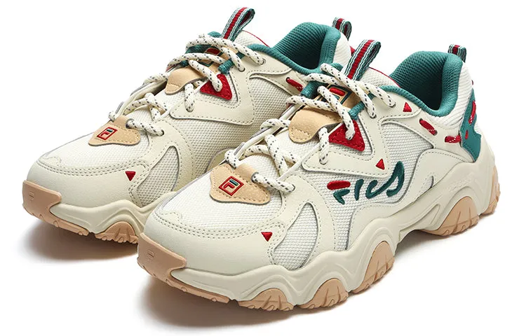 (WMNS) FILA Fluid 4 Sneakers 'Cream Green Red' F12W312101FCC sold by KicksCrew product image thumbnail 2