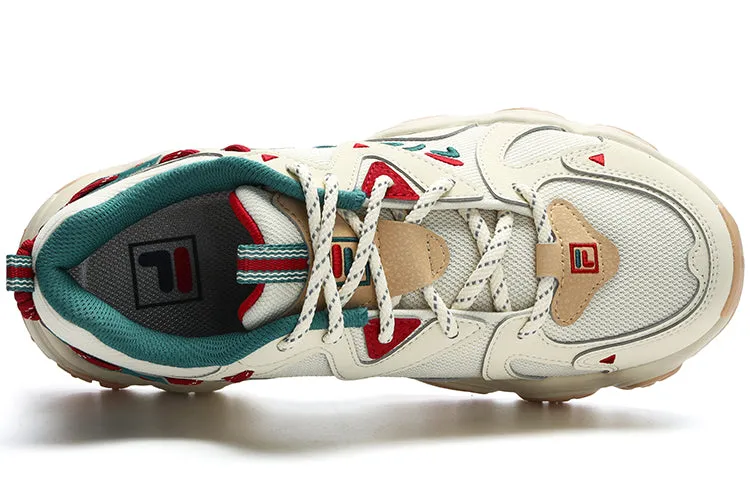 (WMNS) FILA Fluid 4 Sneakers 'Cream Green Red' F12W312101FCC sold by KicksCrew product image thumbnail 3