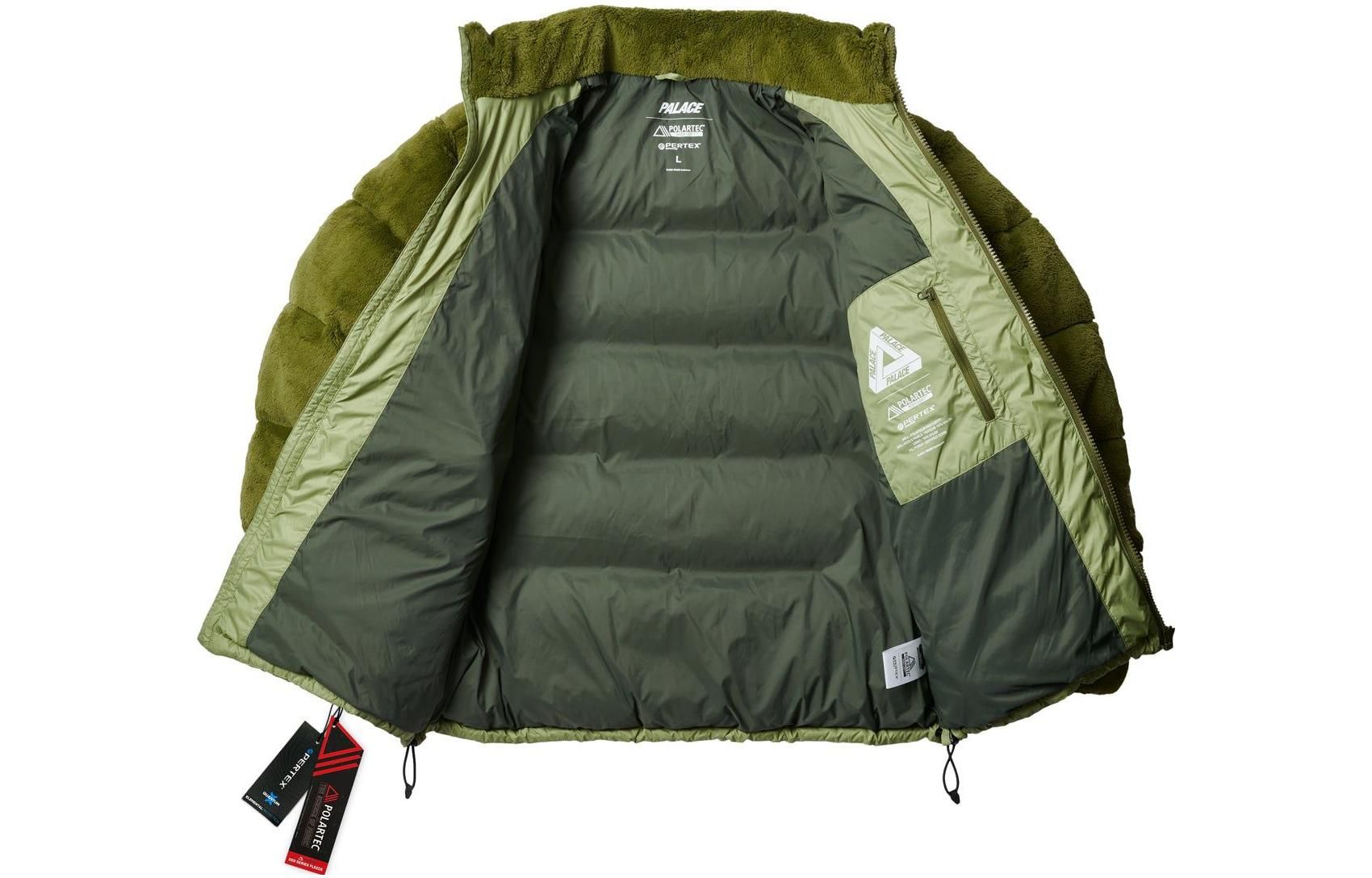 Palace Polartec High Loft Puffa 'Olive' P23JK118 sold by KicksCrew product image thumbnail 3