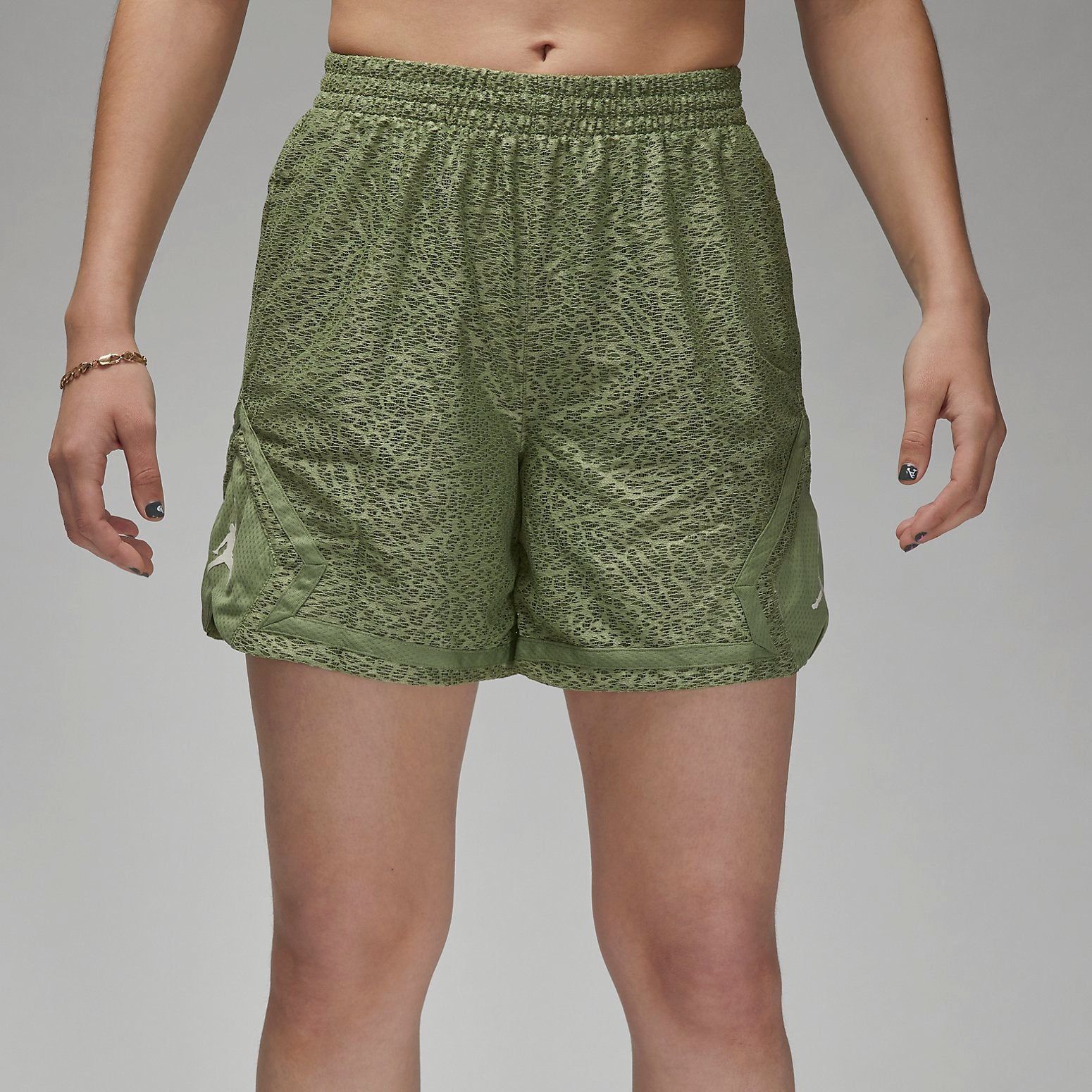 (WMNS) Air Jordan Sport Diamond Shorts 'Oil Green' DZ3220-386 sold by KicksCrew